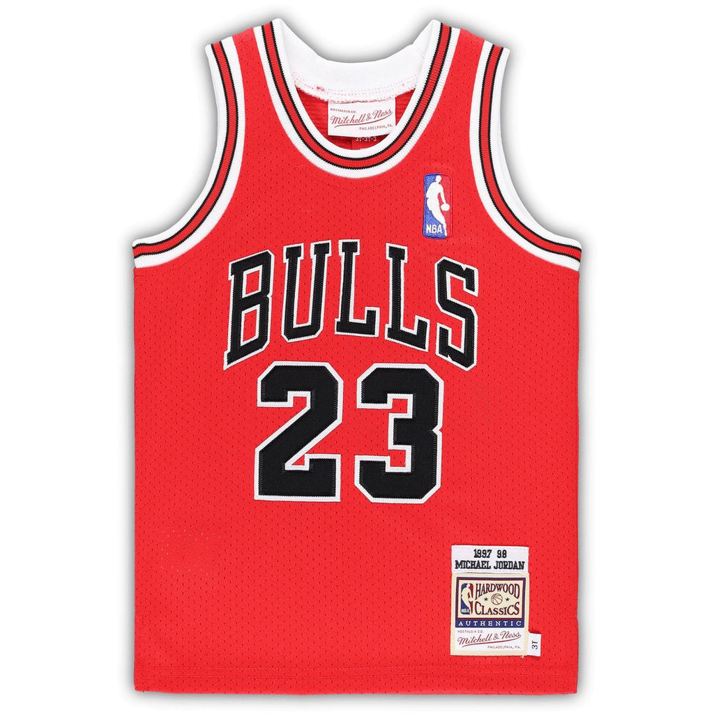 Michael Jordan Chicago Bulls Mitchell & Ness Toddler 1997/ 98 Hardwood Classics Authentic Jersey - White | NBA Fan Gear