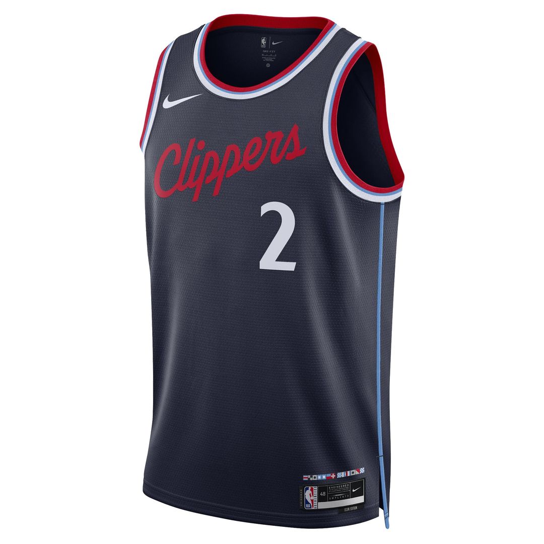 Kawhi Leonard LA Clippers Nike Unisex 2024/ 25 Swingman Jersey - Navy - Icon Edition | NBA Fan Gear