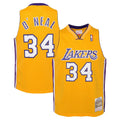 Shaquille O'Neal Los Angeles Lakers Mitchell & Ness Youth 1999/ 00 Hardwood Classics Swingman Jersey - Gold | NBA Fan Gear