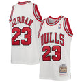 Michael Jordan Chicago Bulls Mitchell & Ness Youth 1997/ 98 Hardwood Classics Authentic Jersey - White | NBA Fan Gear