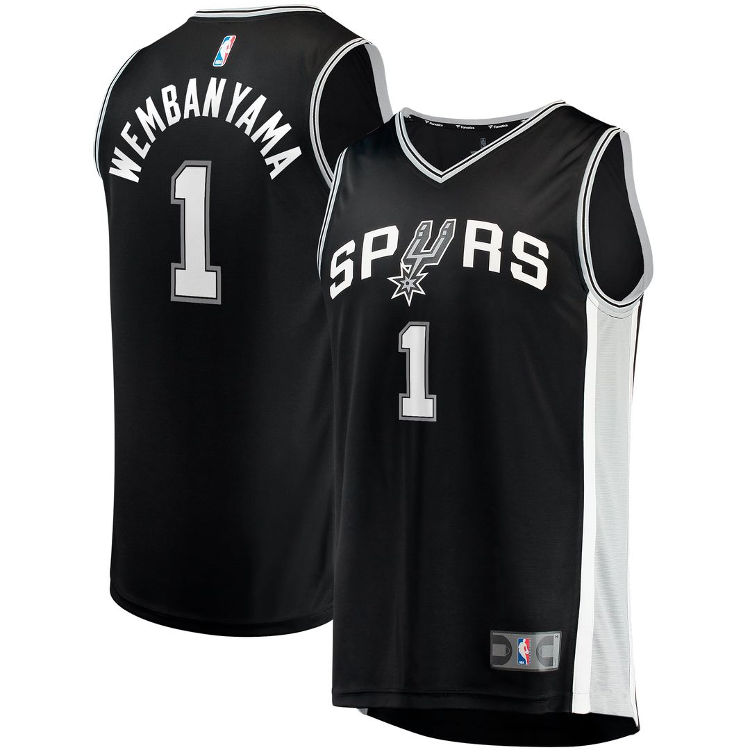 Victor Wembanyama San Antonio Spurs Fanatics Fast Break Replica Jersey - Icon Edition - Black | NBA Fan Gear