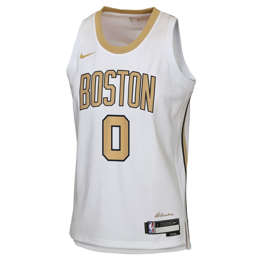 Jayson Tatum Boston Celtics Nike Youth 2025/ 26 City Edition Swingman Jersey - White | NBA Fan Gear