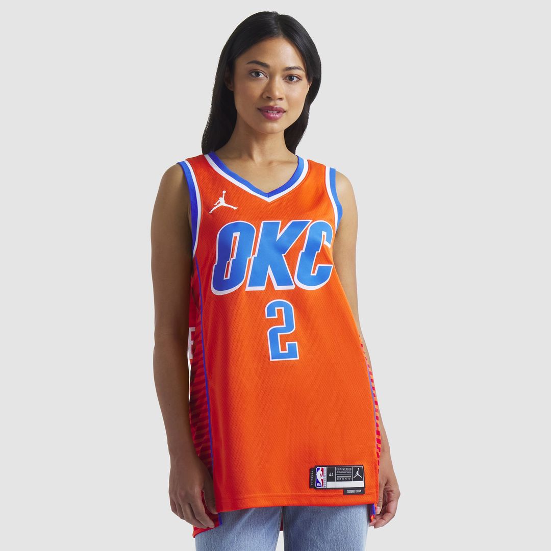 Shai Gilgeous-Alexander Oklahoma City Thunder Jordan Brand Unisex Swingman Jersey - Statement Edition - Orange | NBA Fan Gear