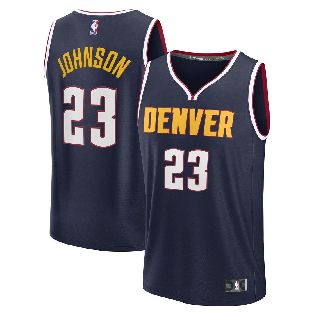 Cameron Johnson Denver Nuggets Fanatics Fast Break Replica Jersey - Navy - Icon Edition | NBA Fan Gear