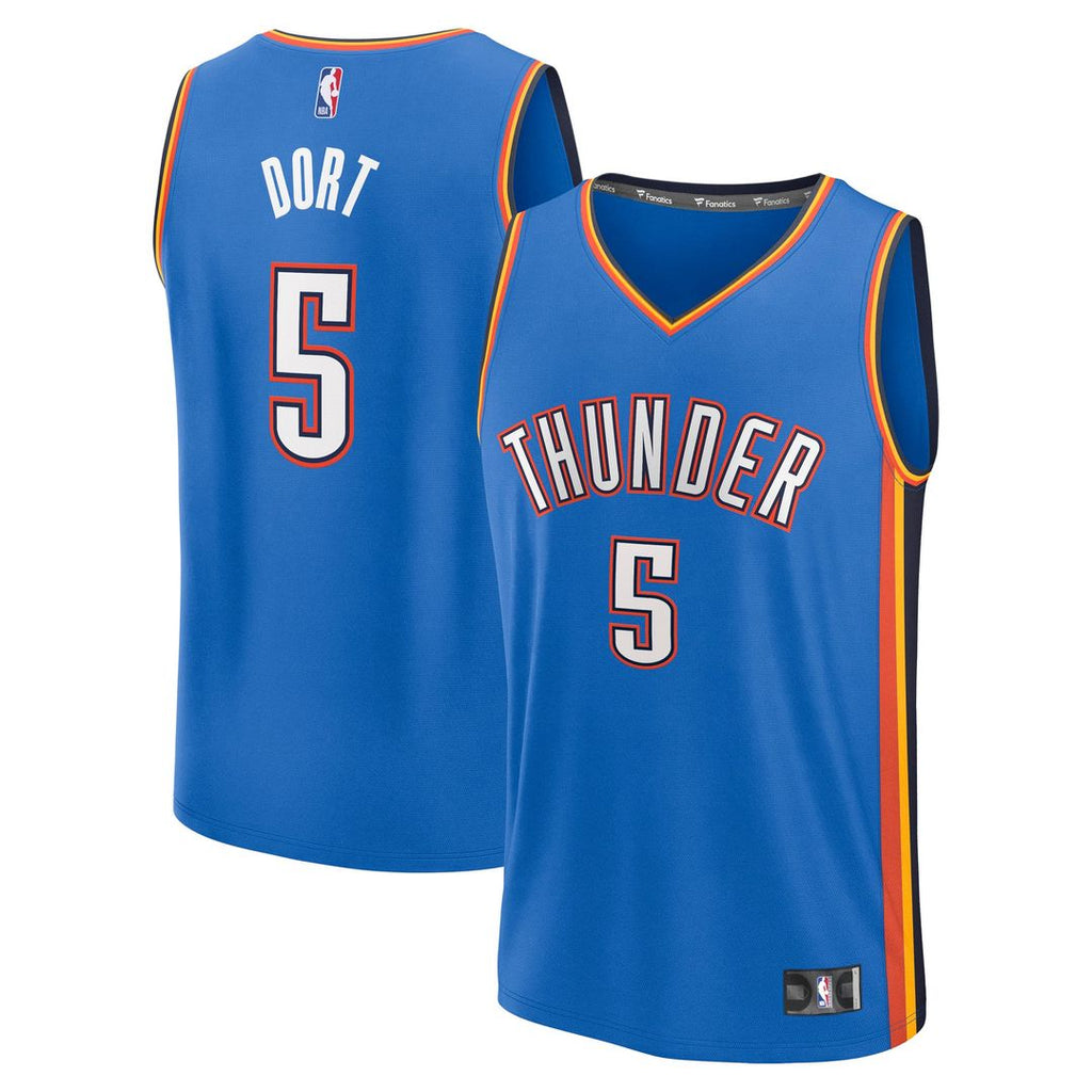 Luguentz Dort Oklahoma City Thunder Fanatics Fast Break Replica Player Jersey - Icon Edition - Blue | NBA Fan Gear