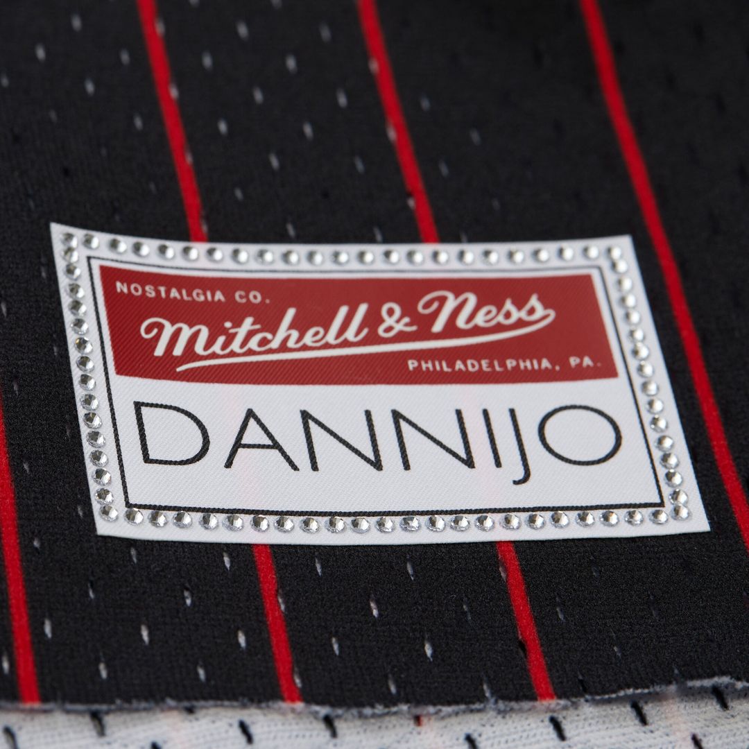 Scottie Pippen Chicago Bulls Mitchell & Ness x DANNIJO Women's Fashion Cropped Basketball Jersey - Black | NBA Fan Gear