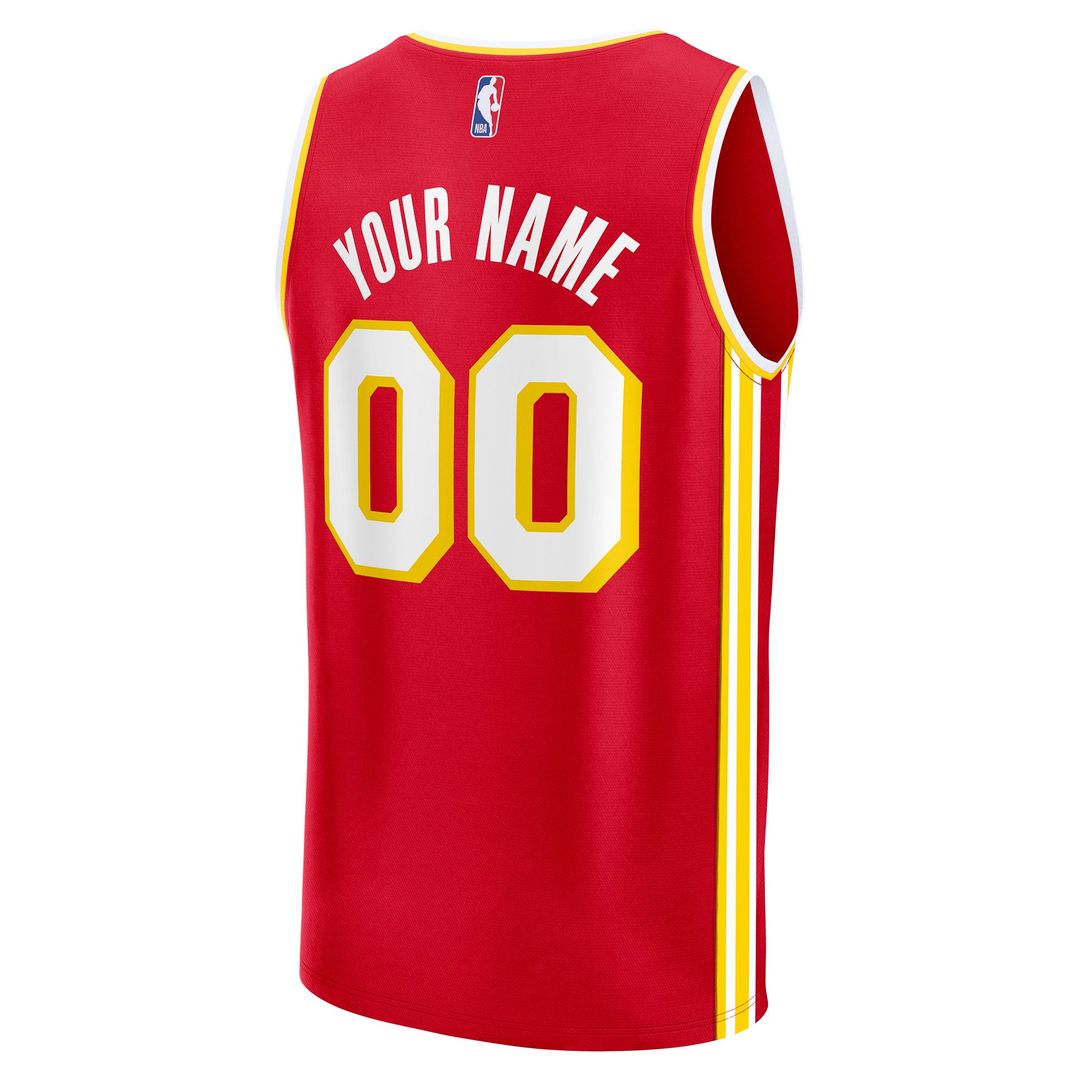Atlanta Hawks Fanatics Fast Break Custom Jersey - Icon Edition - Red | NBA Fan Gear