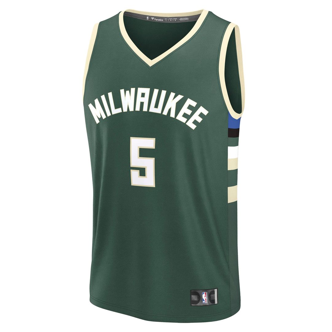 Gary Trent Jr. Milwaukee Bucks Fanatics Fast Break Replica Player Jersey - Icon Edition - Hunter Green | NBA Fan Gear