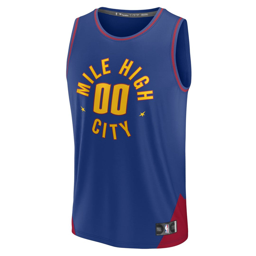 Denver Nuggets Fanatics Youth Fast Break Replica Custom Jersey - Statement Edition - Blue | NBA Fan Gear