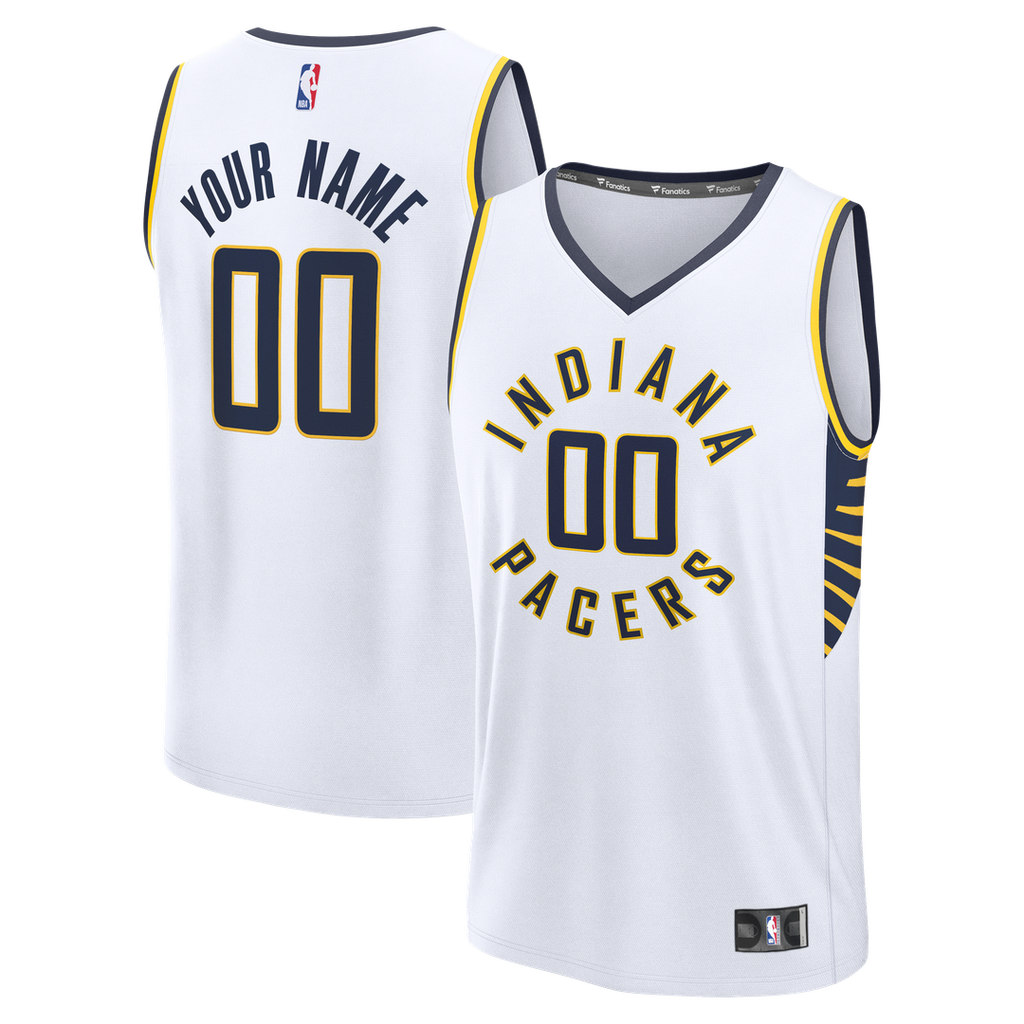 Indiana Pacers Fanatics Fast Break Custom Jersey - Icon Edition - White | NBA Fan Gear