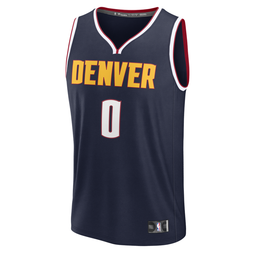 Christian Braun Denver Nuggets Fanatics Fast Break Replica Jersey - Icon Edition - Navy | NBA Fan Gear
