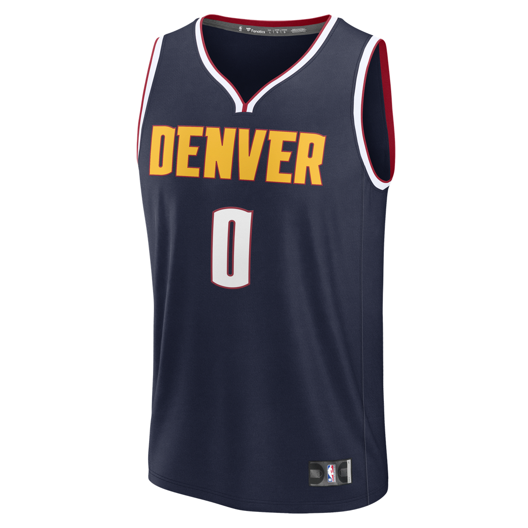 Christian Braun Denver Nuggets Fanatics Fast Break Replica Jersey - Icon Edition - Navy | NBA Fan Gear