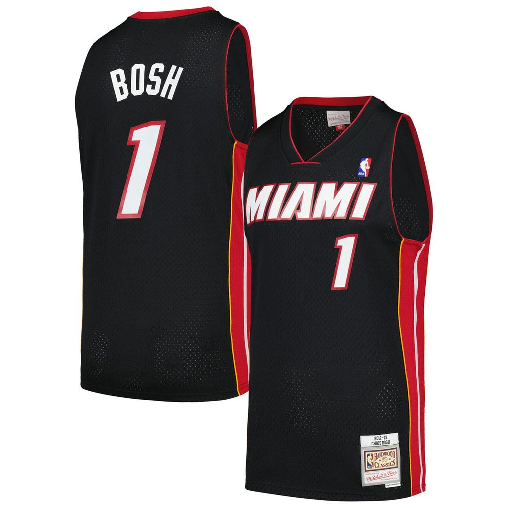 Chris Bosh Miami Heat Mitchell & Ness 2012/ 13 Hardwood Classics Swingman Jersey - Black | NBA Fan Gear