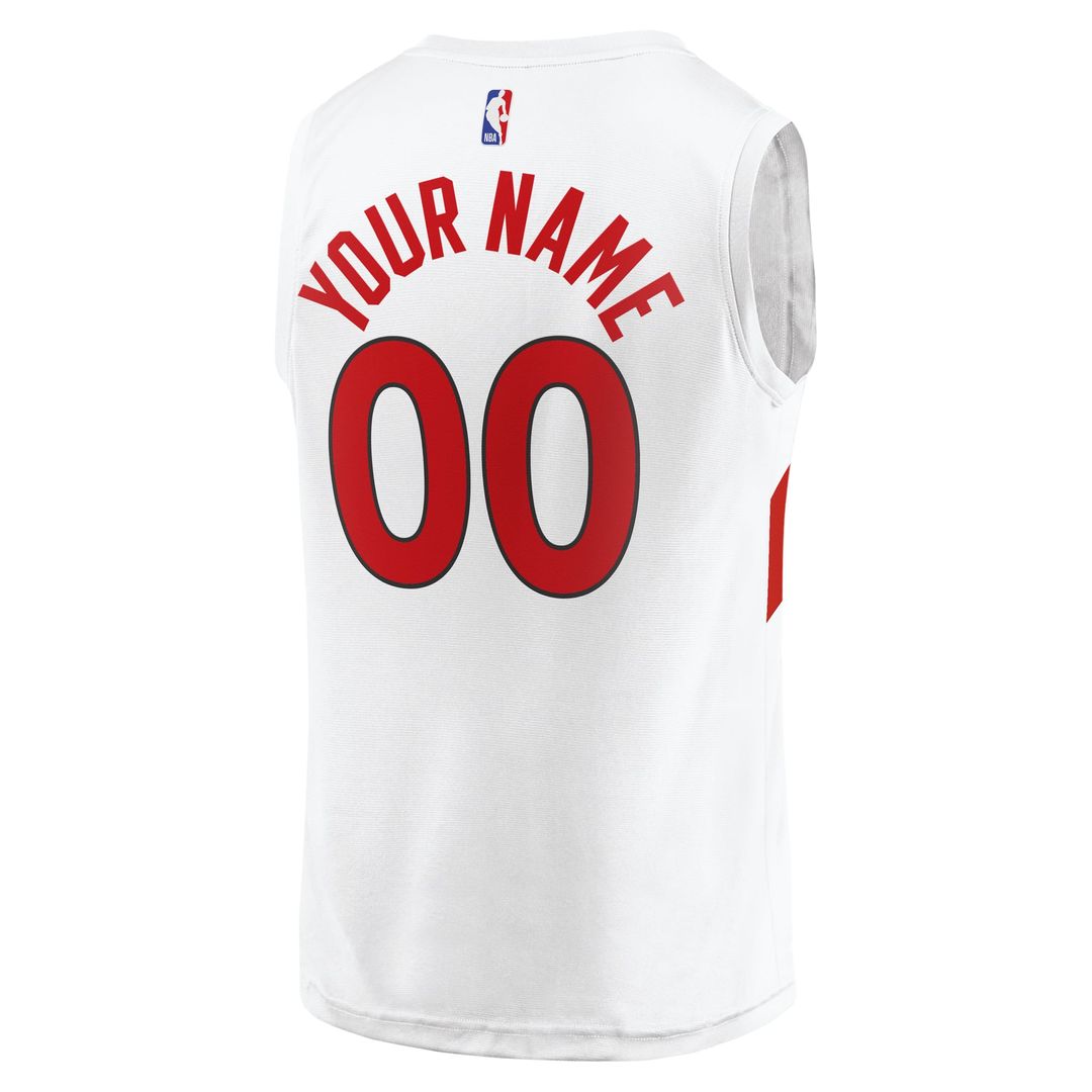 Toronto Raptors Fanatics Fast Break Custom Replica Jersey - Association Edition - White | NBA Fan Gear