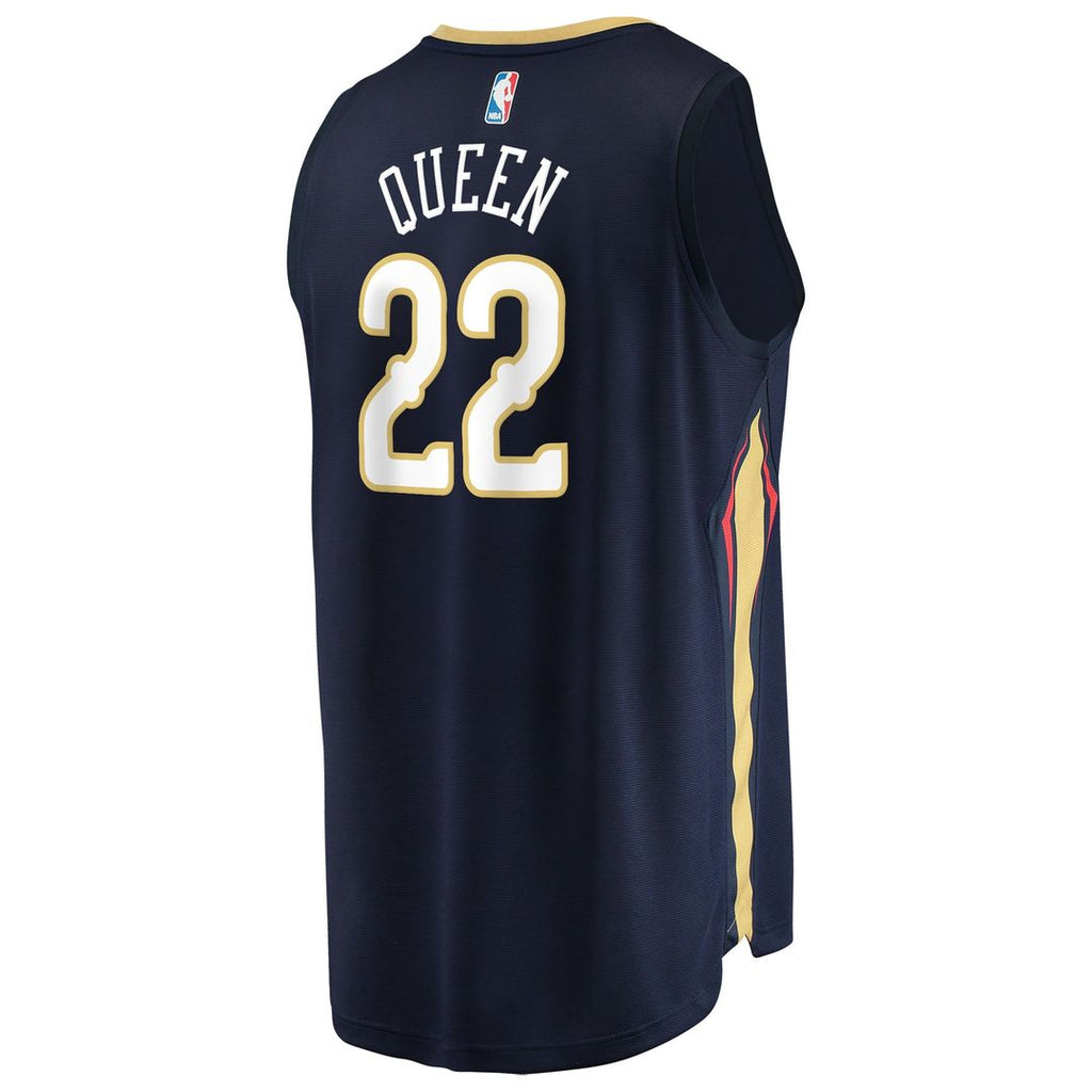Derik Queen New Orleans Pelicans Fanatics Fast Break Replica Jersey - Navy - Icon Edition | NBA Fan Gear
