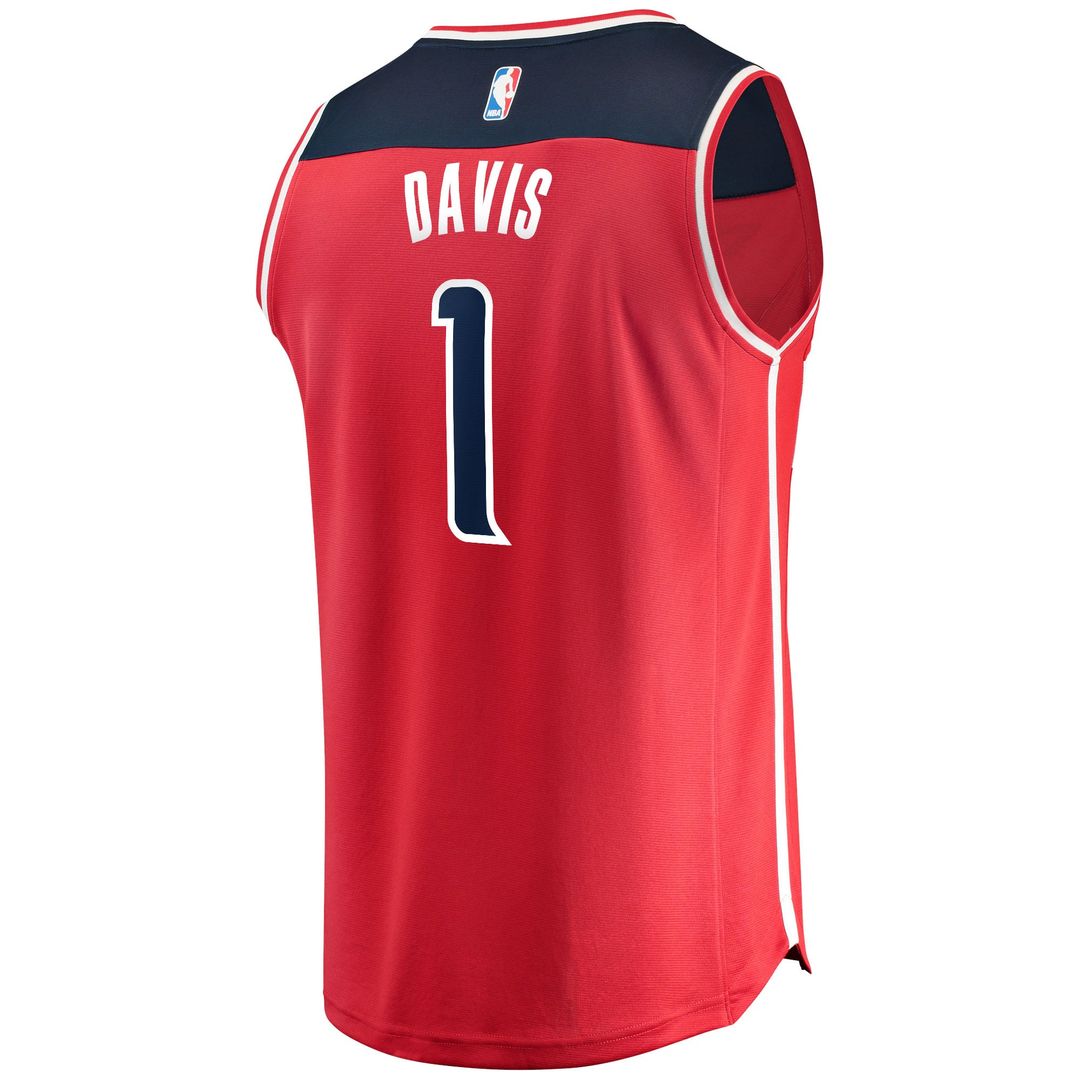 Johnny Davis Washington Wizards Fanatics Youth Fast Break Replica Jersey - Icon Edition - Red | NBA Fan Gear