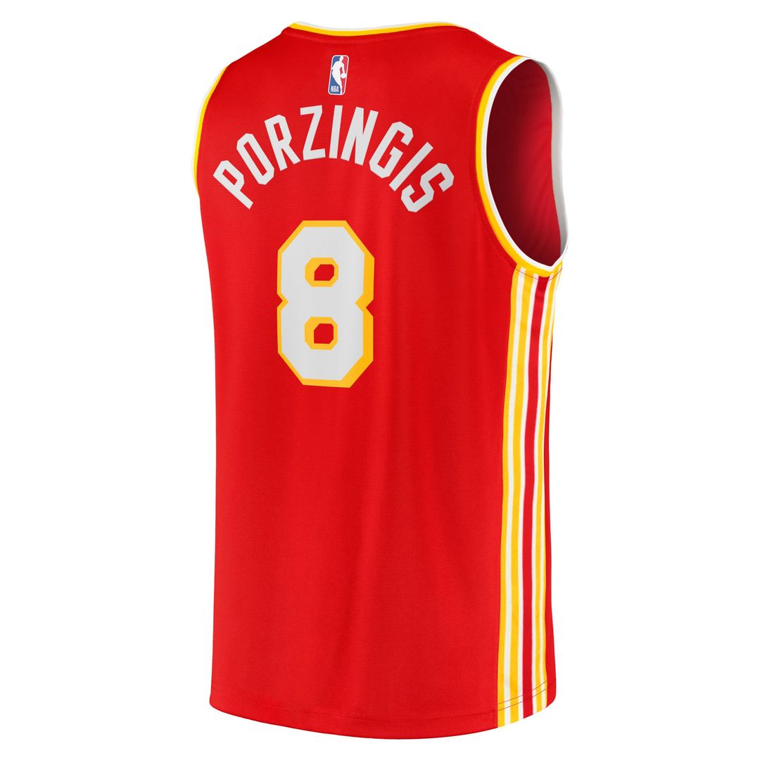 Kristaps Porziņģis Atlanta Hawks Fanatics Fast Break Replica Jersey - Red - Icon Edition | NBA Fan Gear