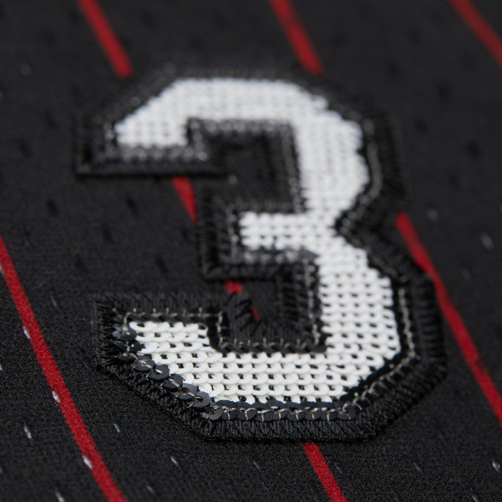 Dwyane Wade Miami Heat Mitchell & Ness x DANNIJO Women's Fashion Cropped Basketball Jersey - Black | NBA Fan Gear