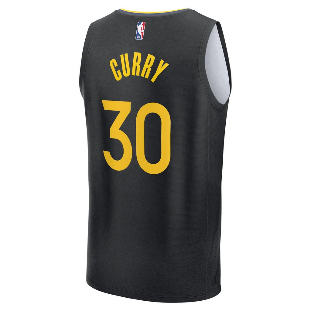 Stephen Curry Golden State Warriors Fanatics Fast Break Replica Player Jersey - Statement Edition - Black | NBA Fan Gear