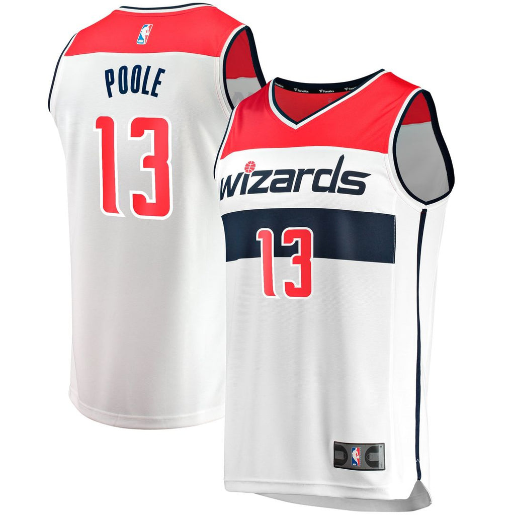 Jordan Poole Washington Wizards Fanatics Youth Fast Break Player Jersey - Association Edition - White | NBA Fan Gear