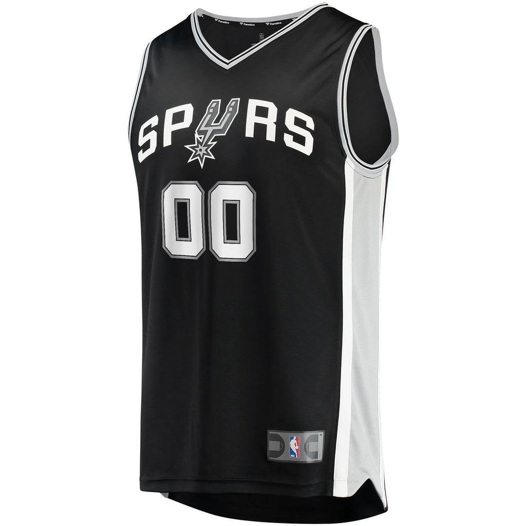San Antonio Spurs Fanatics Youth Fast Break Custom Replica Jersey Black - Icon Edition | NBA Fan Gear