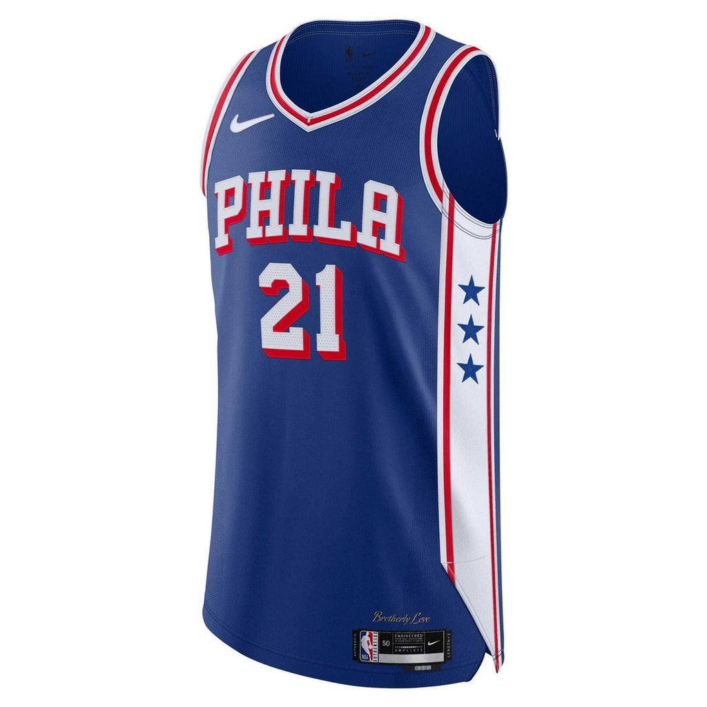 Joel Embiid Philadelphia 76ers Nike Authentic Jersey - Icon Edition - Royal | NBA Fan Gear