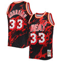 Alonzo Mourning Miami Heat Mitchell & Ness 1996/ 97 Hardwood Classics Marble Swingman Jersey - Black | NBA Fan Gear