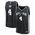 De'Aaron Fox San Antonio Spurs Fanatics Fast Break Replica Player Jersey - Icon Edition - Black | NBA Fan Gear
