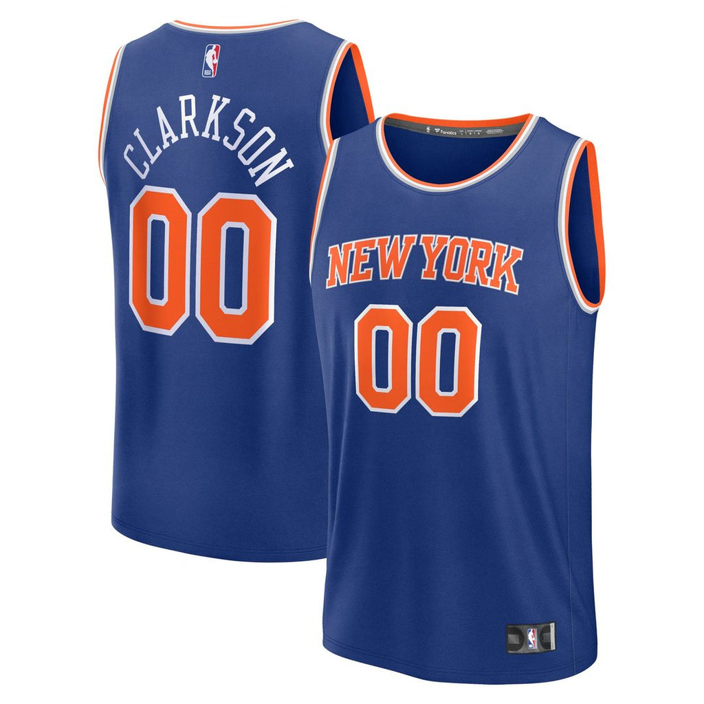 Jordan Clarkson New York Knicks Fanatics Youth Fast Break Replica Player Jersey - Icon Edition - Blue | NBA Fan Gear