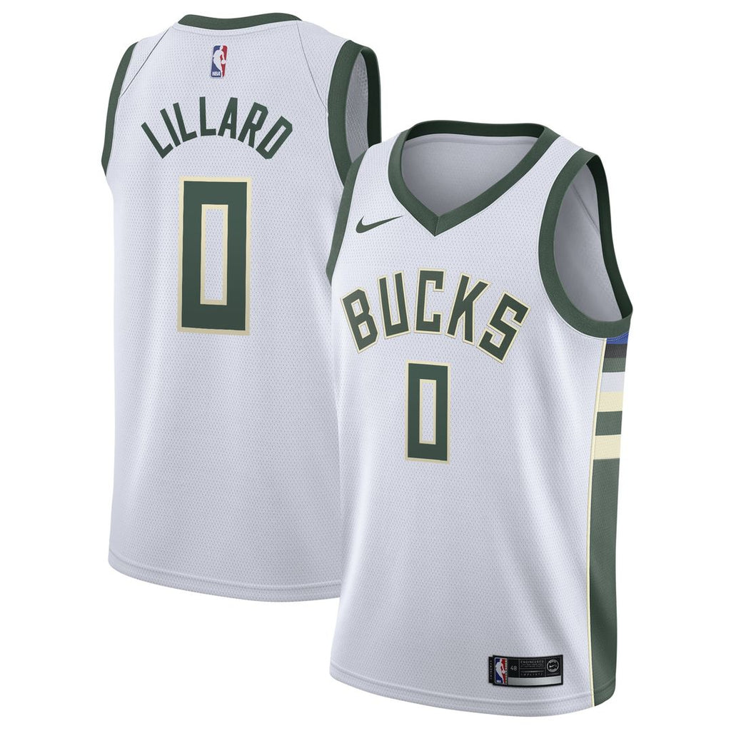 Damian Lillard Milwaukee Bucks Nike Unisex Swingman Player Jersey - Association Edition - White | NBA Fan Gear