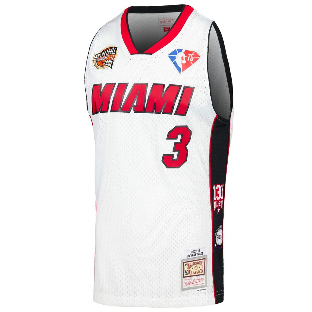 Dwyane Wade Miami Heat Mitchell & Ness Unisex Hall of Fame Class of 2023 Throwback Swingman Jersey - White | NBA Fan Gear