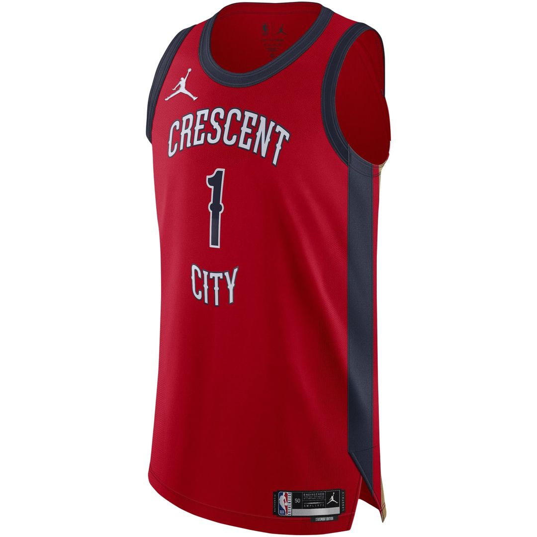Zion Williamson New Orleans Pelicans Jordan Brand Authentic Jersey - Statement Edition - Red | NBA Fan Gear