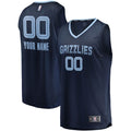 Memphis Grizzlies Fanatics Fast Break Custom Replica Jersey Navy - Icon Edition | NBA Fan Gear