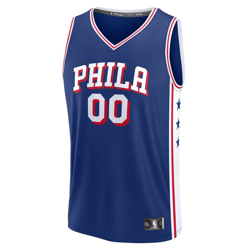 Philadelphia 76ers Fanatics Fast Break Custom Jersey - Icon Edition - Blue | NBA Fan Gear