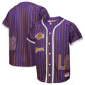 Los Angeles Lakers Mitchell & Ness x DANNIJO Women's Fashion Baseball Jersey - Purple | NBA Fan Gear