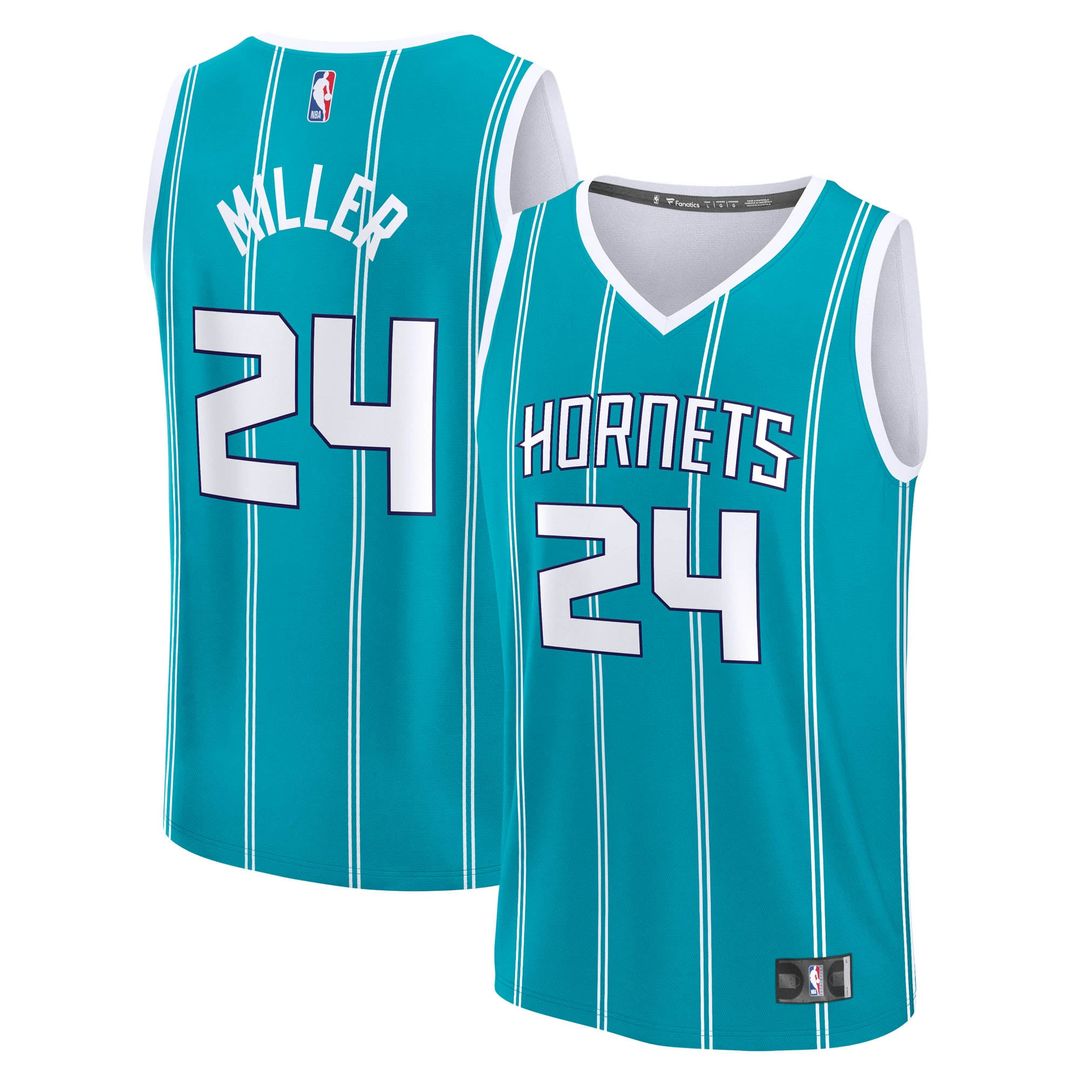 Brandon Miller Charlotte Hornets Fanatics Fast Break Replica Jersey - Icon Edition - Teal | NBA Fan Gear