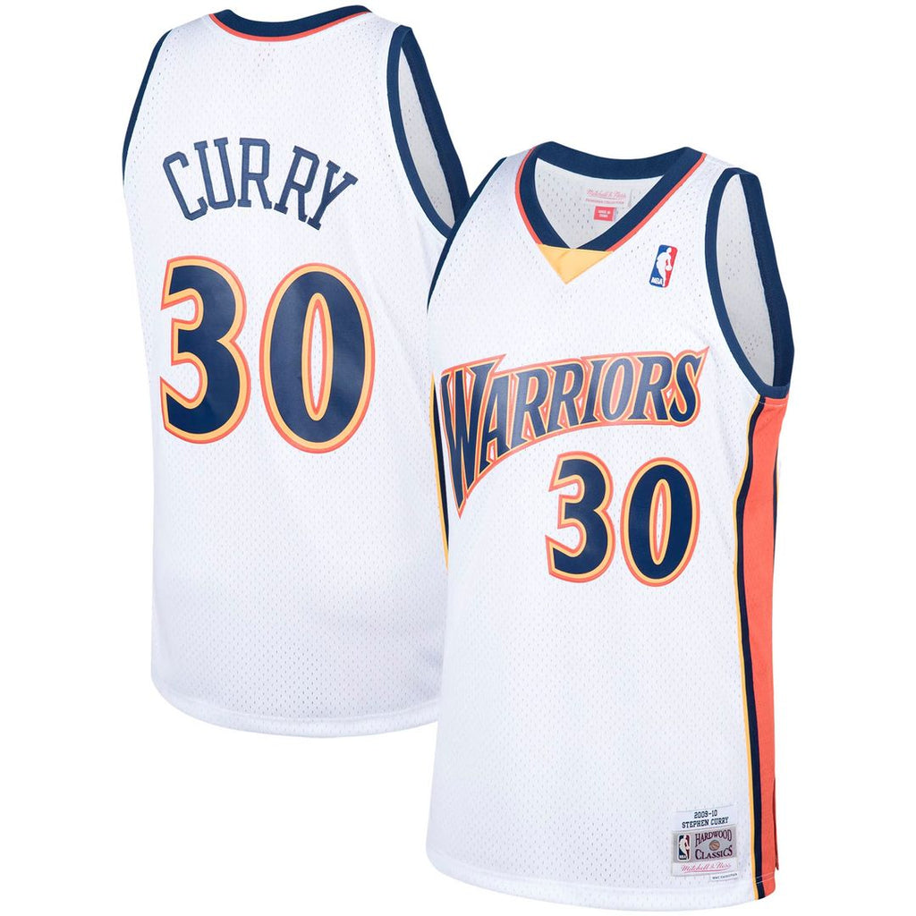 Stephen Curry Golden State Warriors Mitchell & Ness Hardwood Classics Swingman Jersey - White | NBA Fan Gear