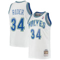 Isaiah Rider Minnesota Timberwolves Mitchell & Ness 1995/ 96 Hardwood Classics Swingman Jersey - White | NBA Fan Gear
