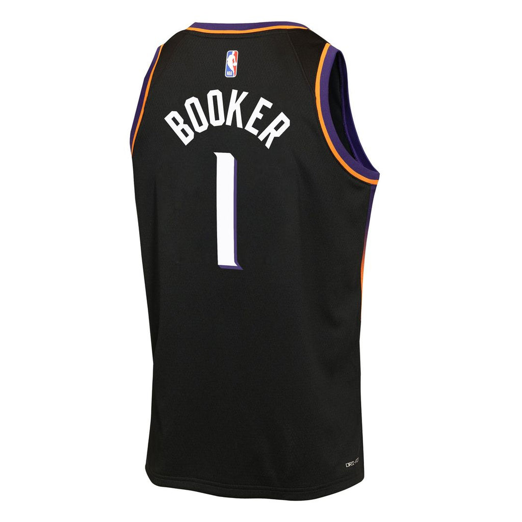 Devin Booker Phoenix Suns Jordan Brand Youth Swingman Jersey - Statement Edition - Black | NBA Fan Gear