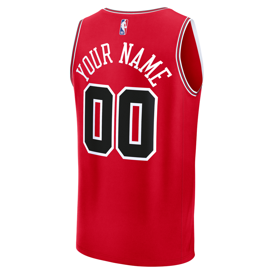 Chicago Bulls Fanatics Fast Break Custom Jersey - Icon Edition - Red | NBA Fan Gear