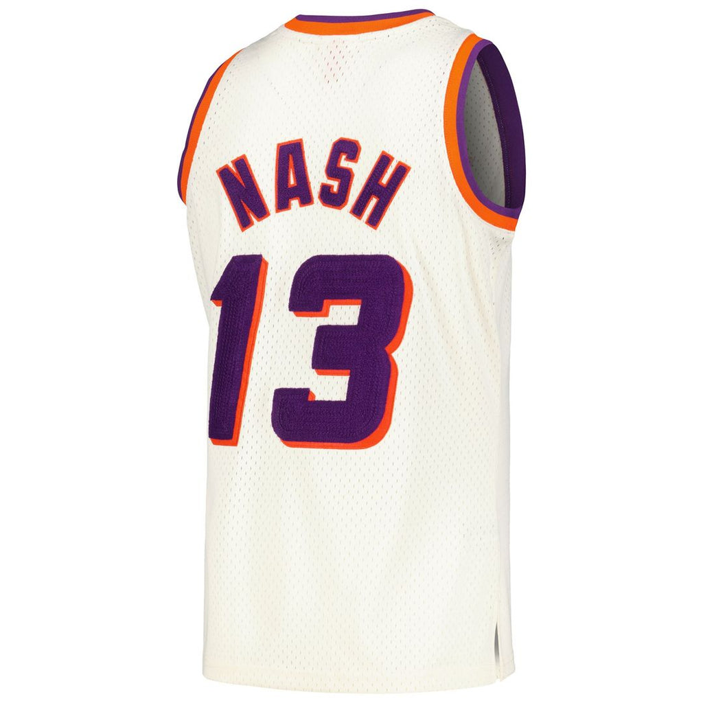 Steve Nash Phoenix Suns Mitchell & Ness Chainstitch Swingman Jersey - Cream | NBA Fan Gear