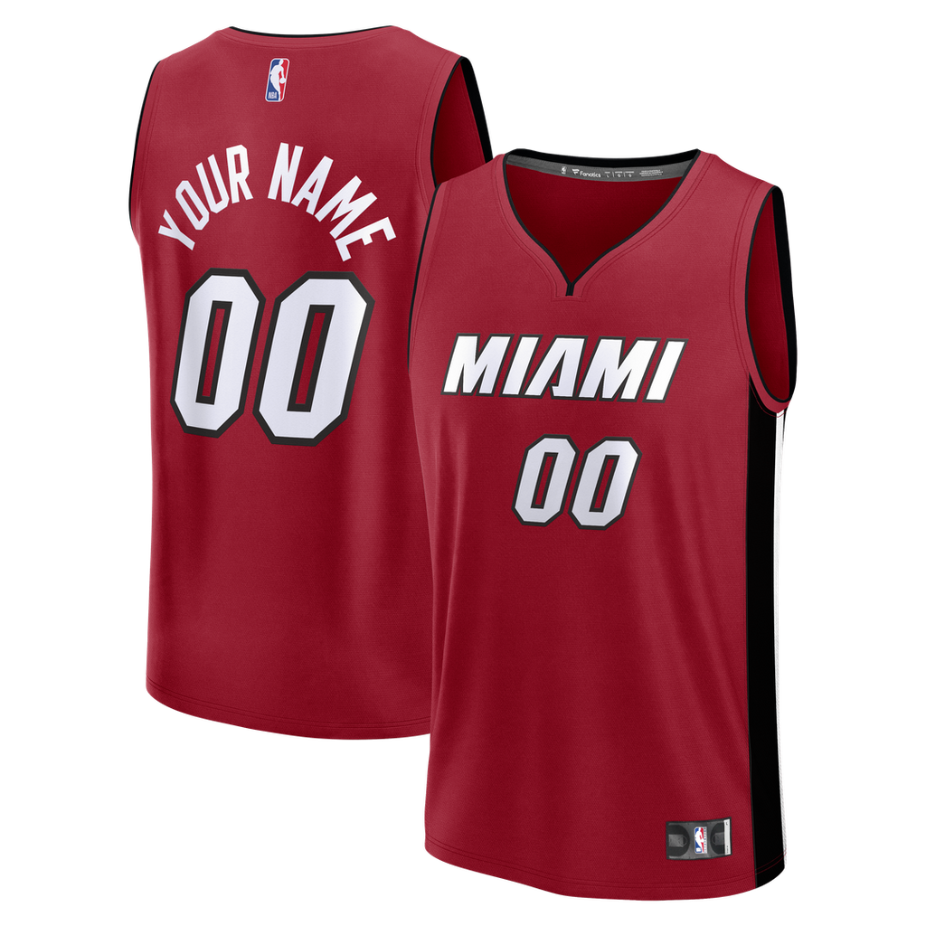Miami Heat Fanatics Fast Break Custom Jersey - Icon Edition - Red | NBA Fan Gear