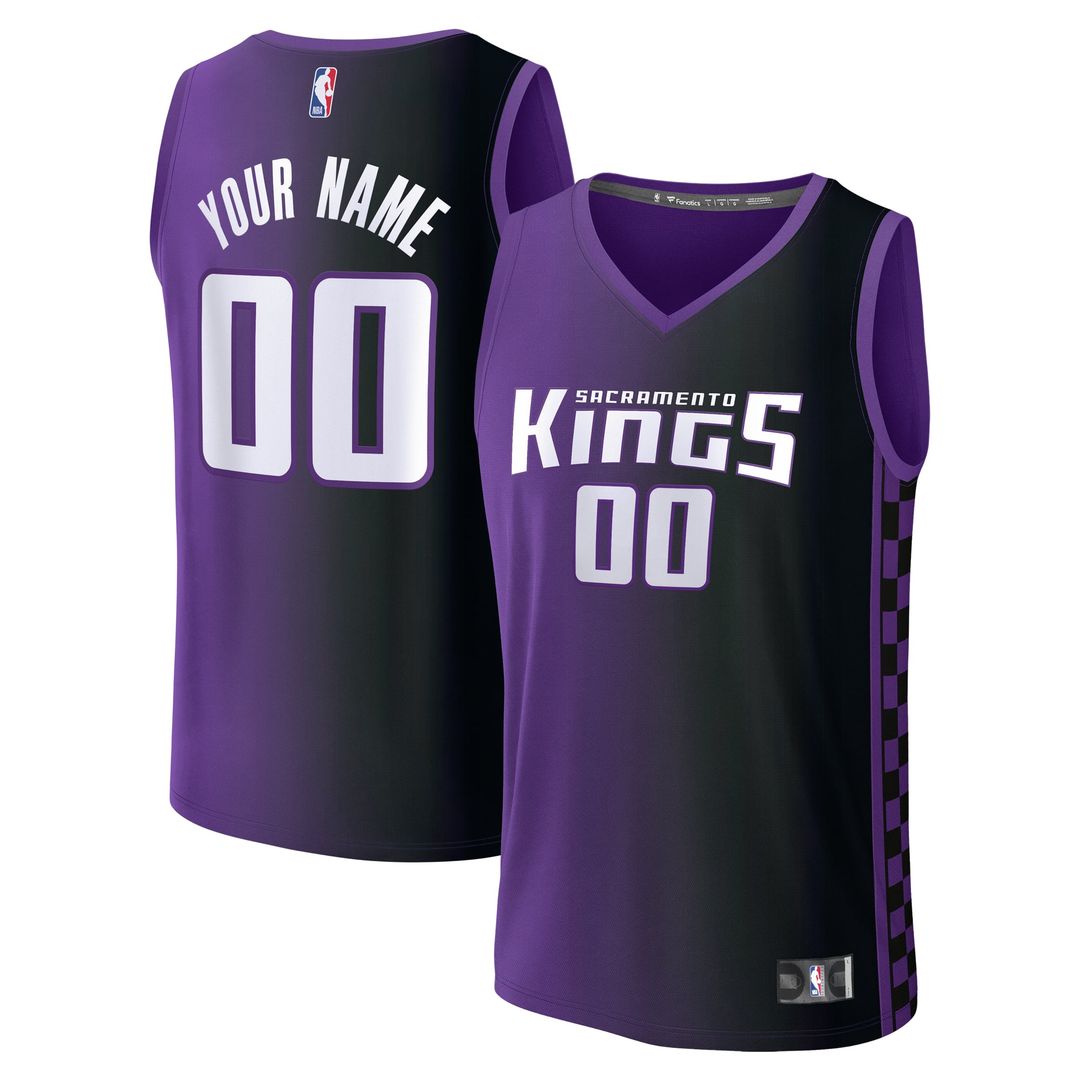 Sacramento Kings Fanatics Youth Fast Break Custom Replica Jersey - Purple - Statement Edition | NBA Fan Gear