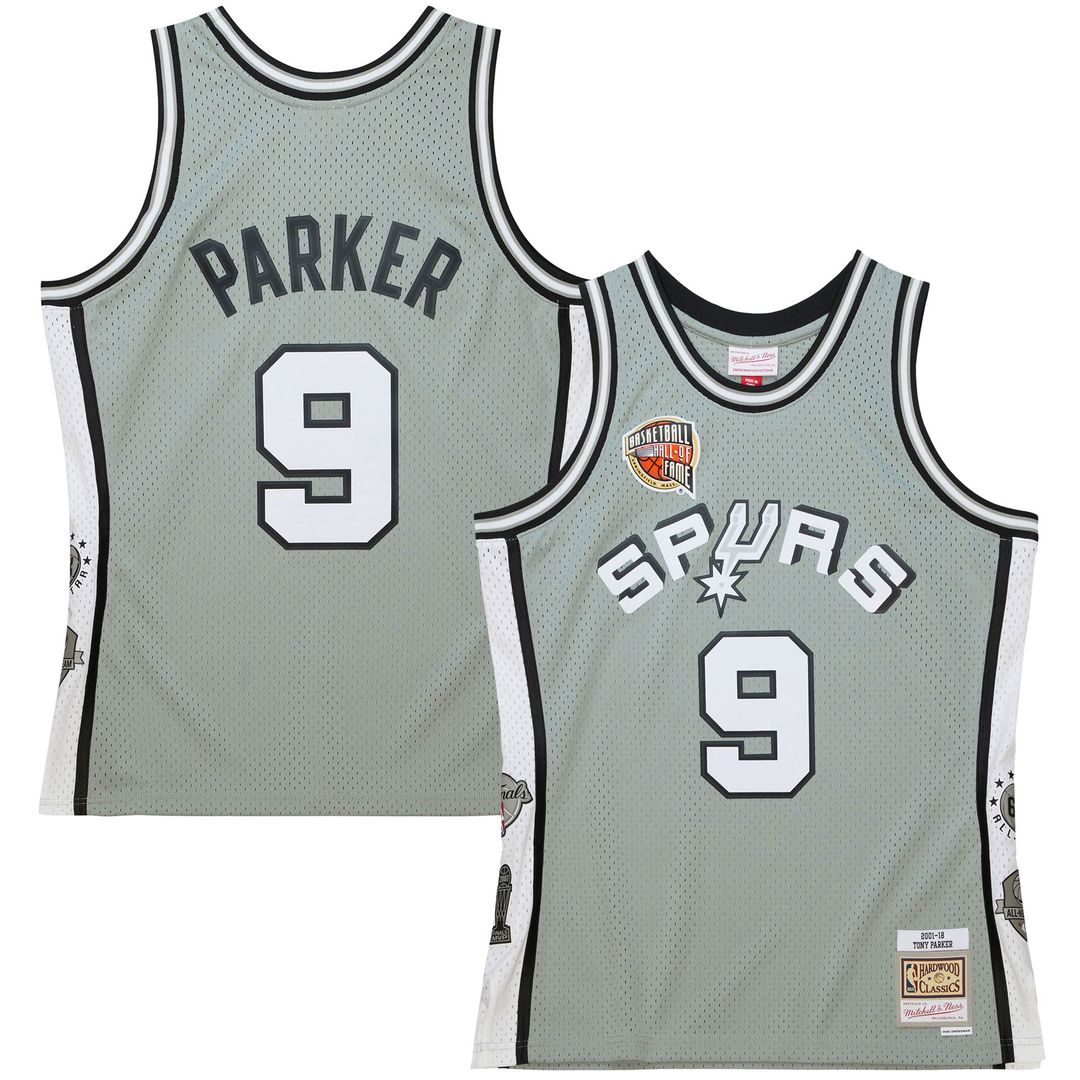 Tony Parker San Antonio Spurs Mitchell & Ness Unisex Hall of Fame Class of 2023 Throwback Swingman Jersey - Gray | NBA Fan Gear