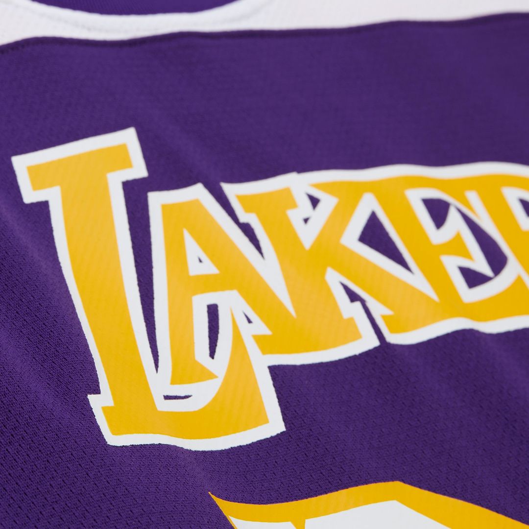 Shaquille O'Neal Los Angeles Lakers Mitchell & Ness Unisex Maxxed Out Fashion Hockey Jersey - Purple | NBA Fan Gear