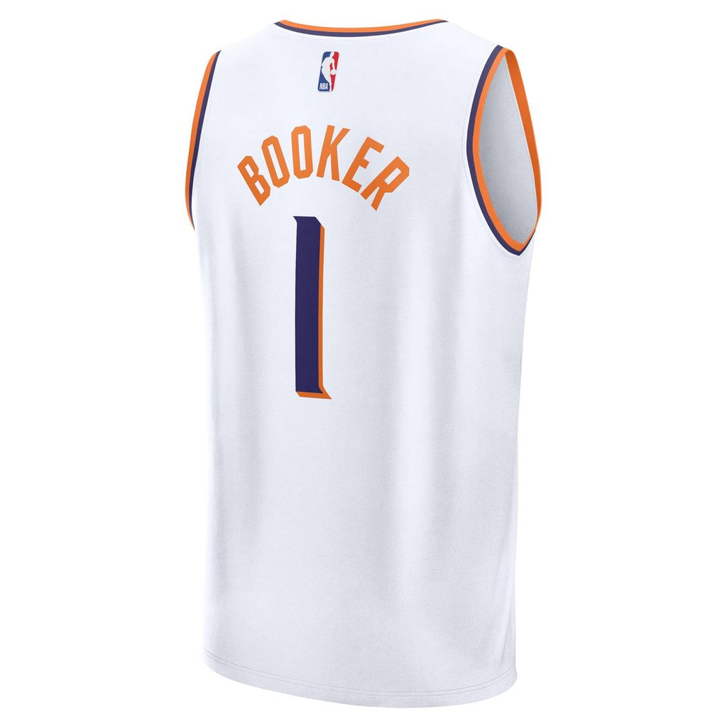 Devin Booker Phoenix Suns Fanatics Fast Break Replica Player Jersey - Association Edition - White | NBA Fan Gear