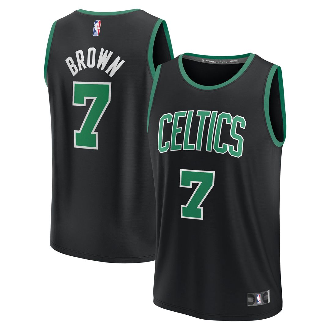 Jaylen Brown Boston Celtics Fanatics Youth Fast Break Replica Player Jersey - Statement Edition - Black | NBA Fan Gear