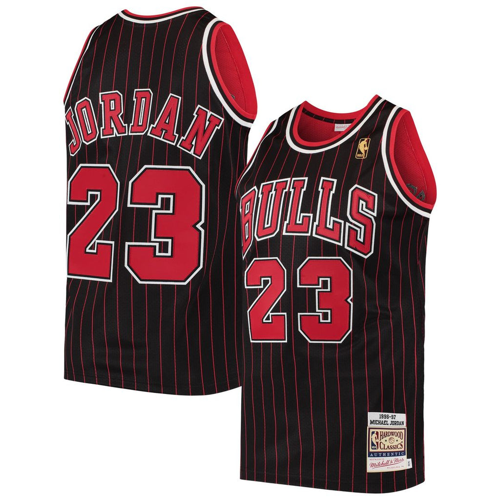 Michael Jordan Chicago Bulls Mitchell & Ness 1996/ 97 Hardwood Classics Authentic Jersey - Black | NBA Fan Gear