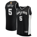 Stephon Castle San Antonio Spurs Fanatics 2026 NBA Finals Patch Fast Break Jersey - Icon Edition - Black | Fan Gear