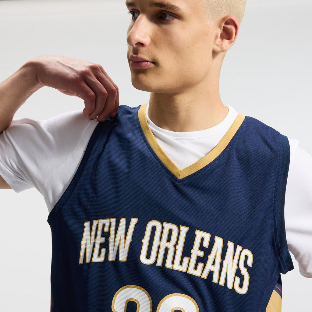 Derik Queen New Orleans Pelicans Fanatics Fast Break Replica Jersey - Icon Edition - Navy | NBA Fan Gear
